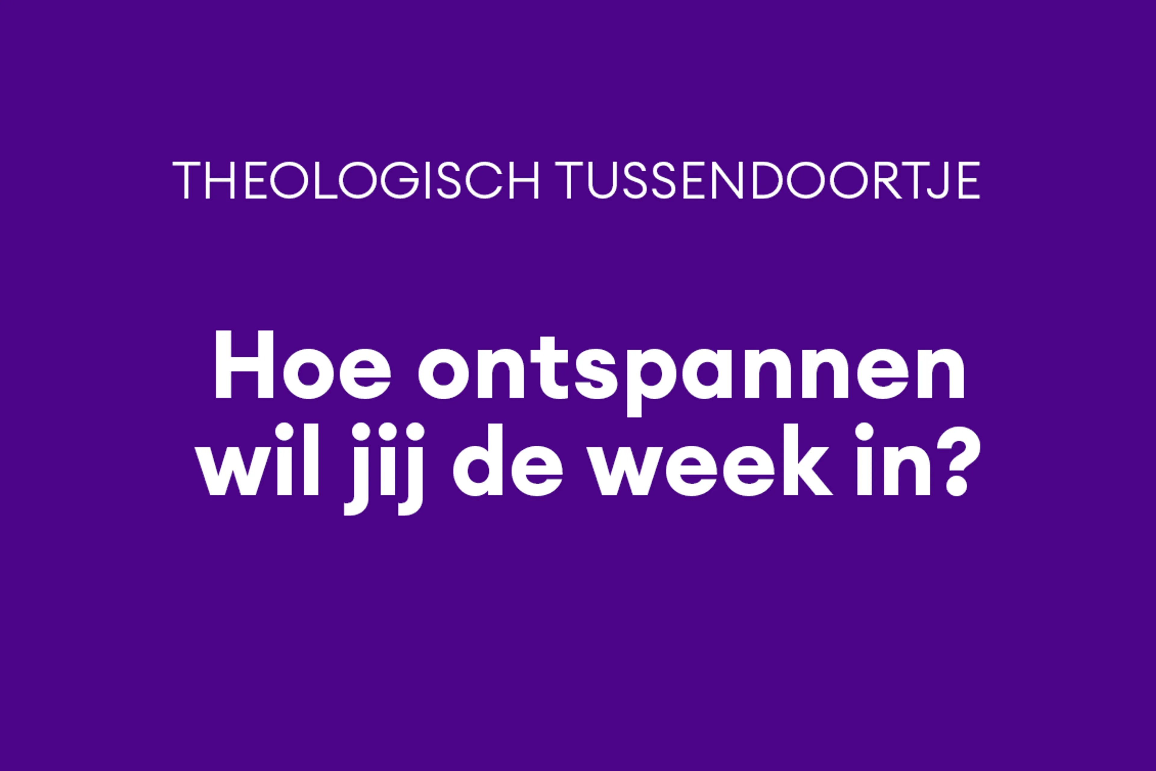 Dit is de meest relaxte manier om de week te beginnen en het is gratis te krijgen in de kerk.