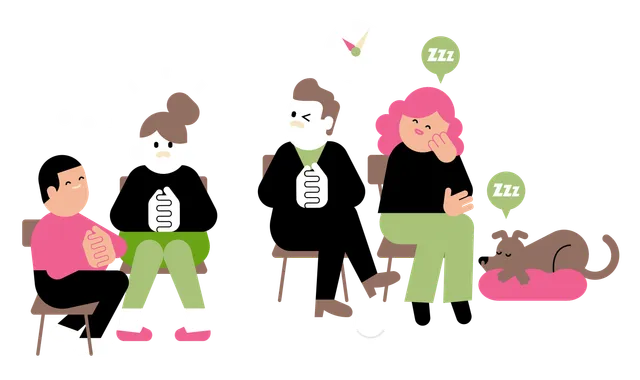 Groep aan het bidden.