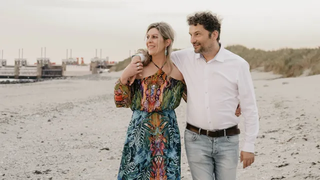 Eline Hollebrandse en haar man Chris.