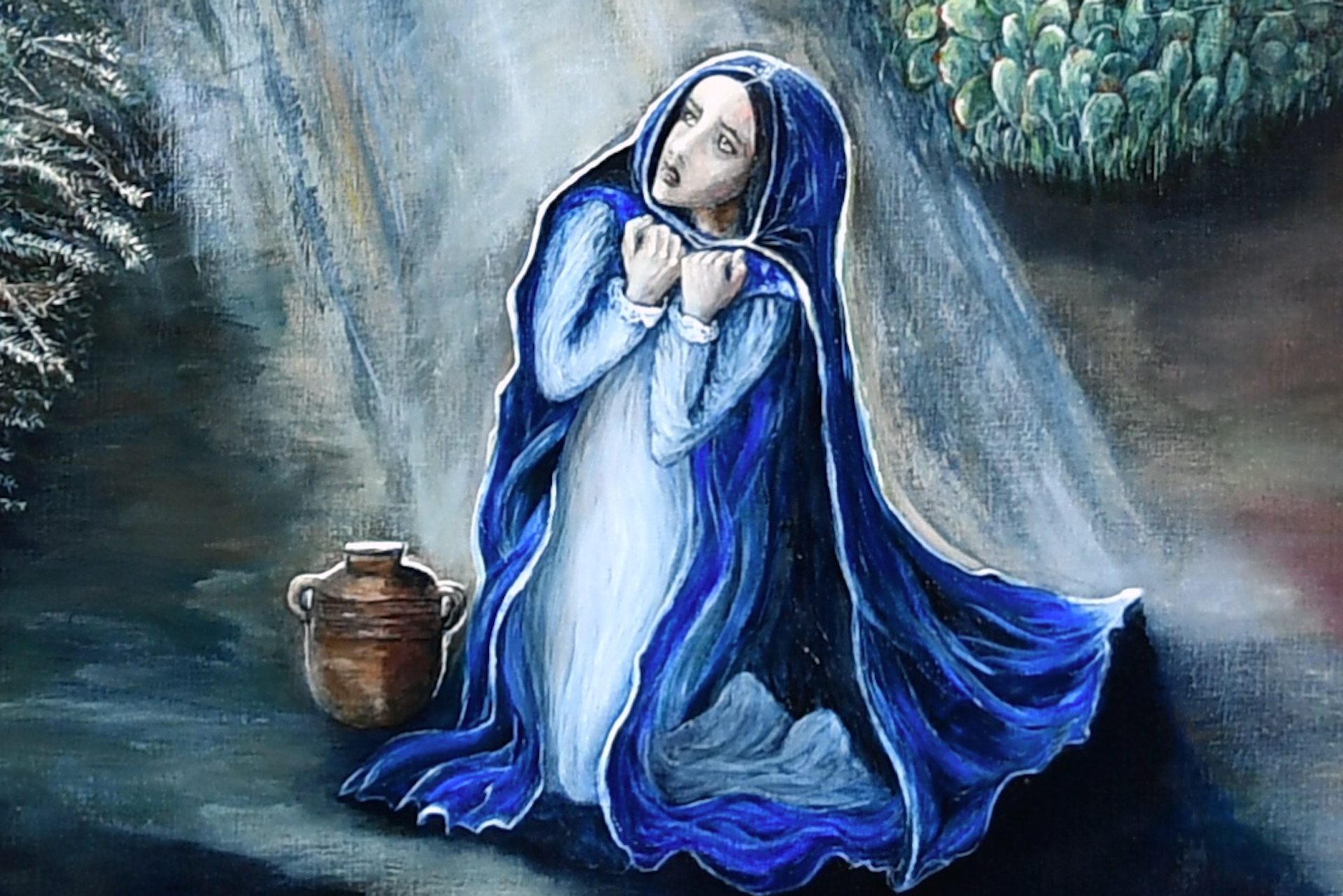 De vuisten van Maria symboliseren de knuistjes van Lina