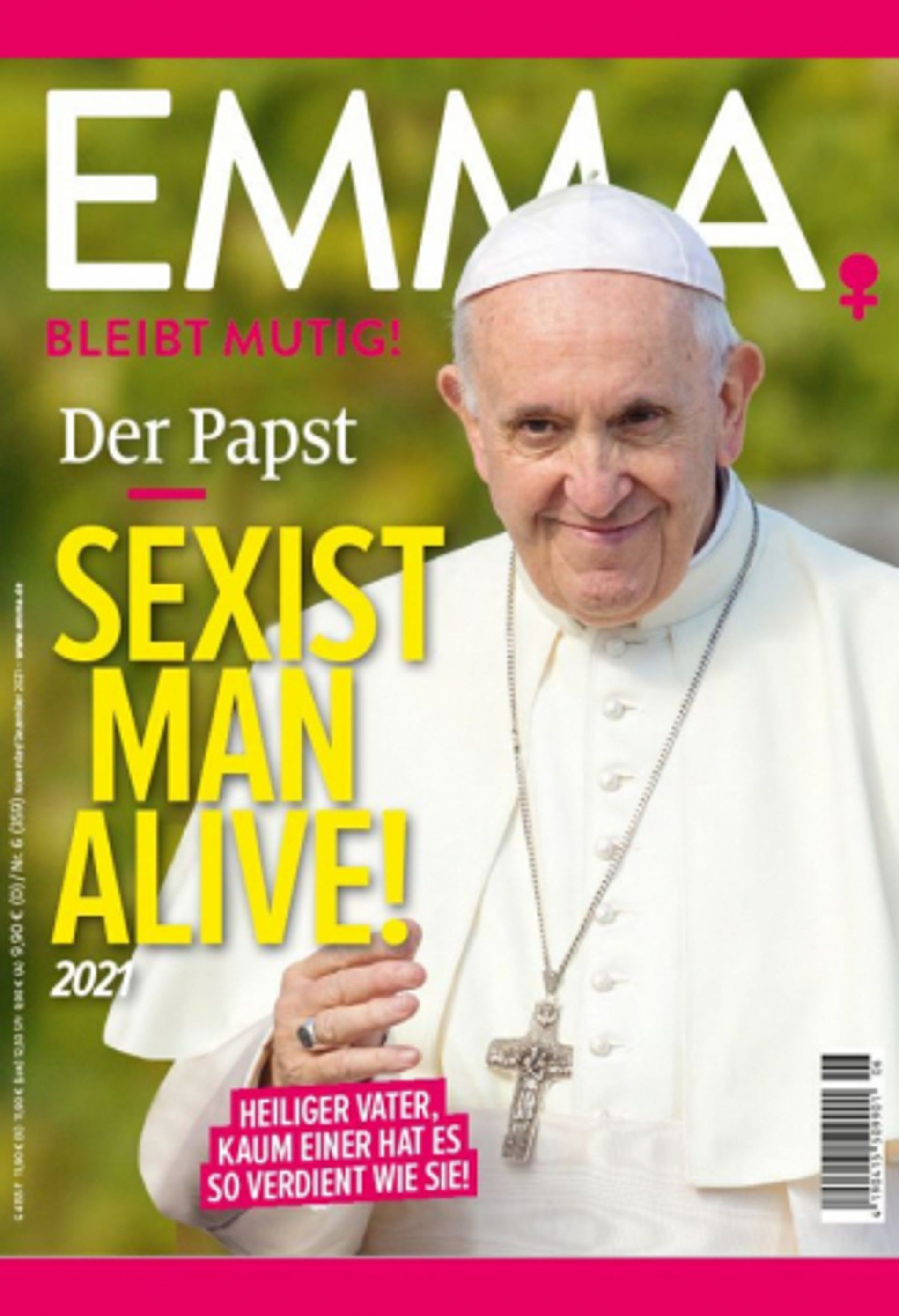 Cover Emma met paus Franciscus