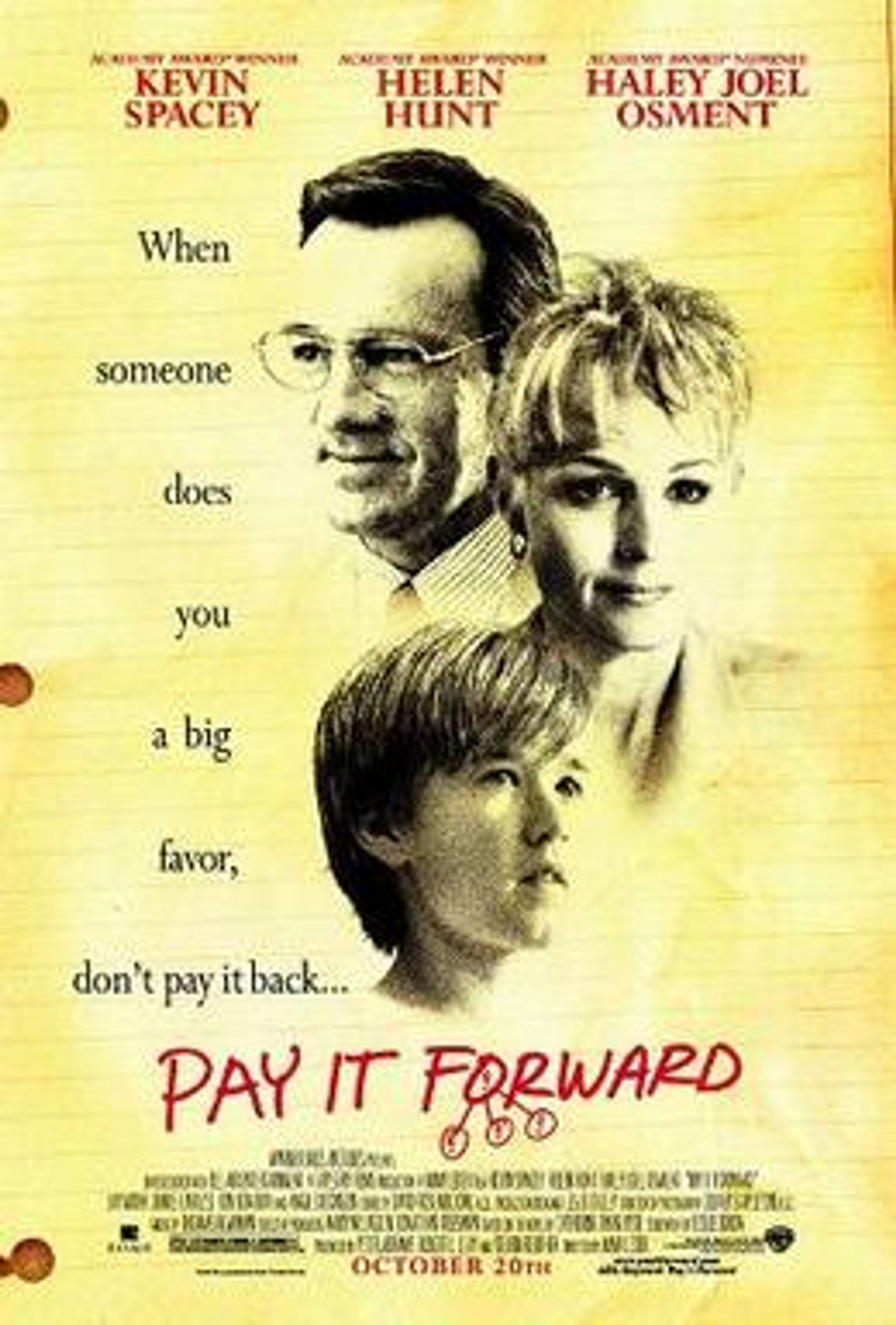 Filmposter Pay It Forward (2000)