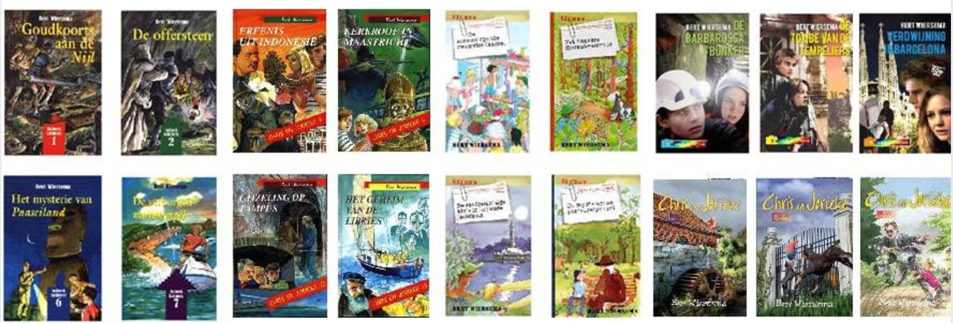 Covers boeken Bert Wiersema