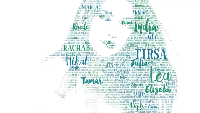 Alle vrouwen uit het Oude en Nieuwe Testament opgesomd.