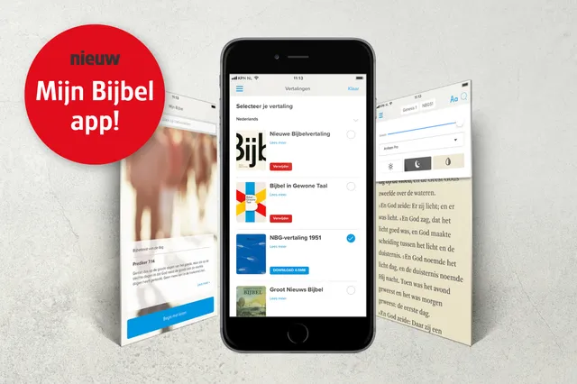 Het Nederlands Bijbelgenootschap lanceert een app waarmee je de Bijbel offline kunt lezen.