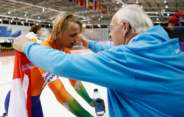 Vader van schaatstweeling Michel en Ronald.